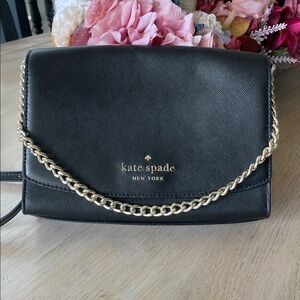 💙 Kate Spade Carson Convertible Crossbody Black Leather